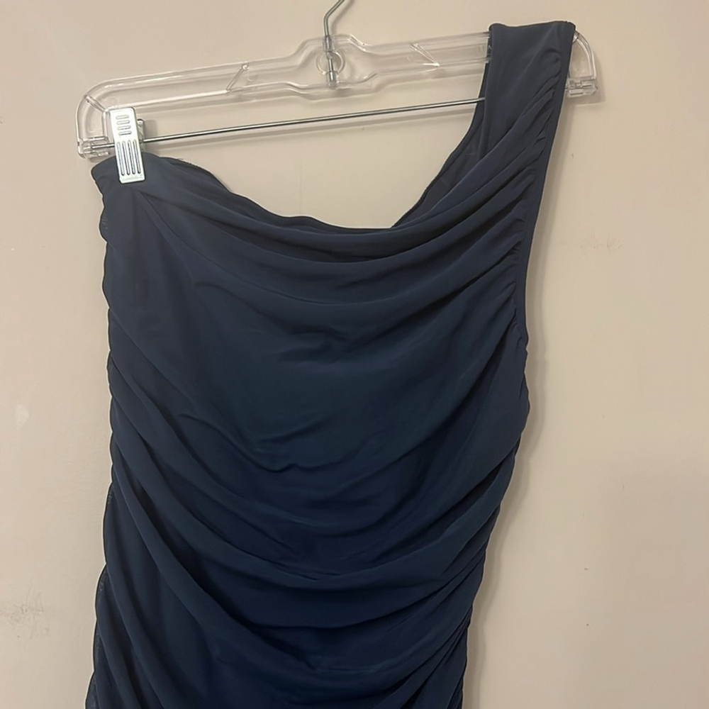 NWT PRETTYGARDEN Women's Ruched One Shoulder Sleeveless Bodycon Dress - Picture 7 of 8